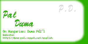 pal duma business card